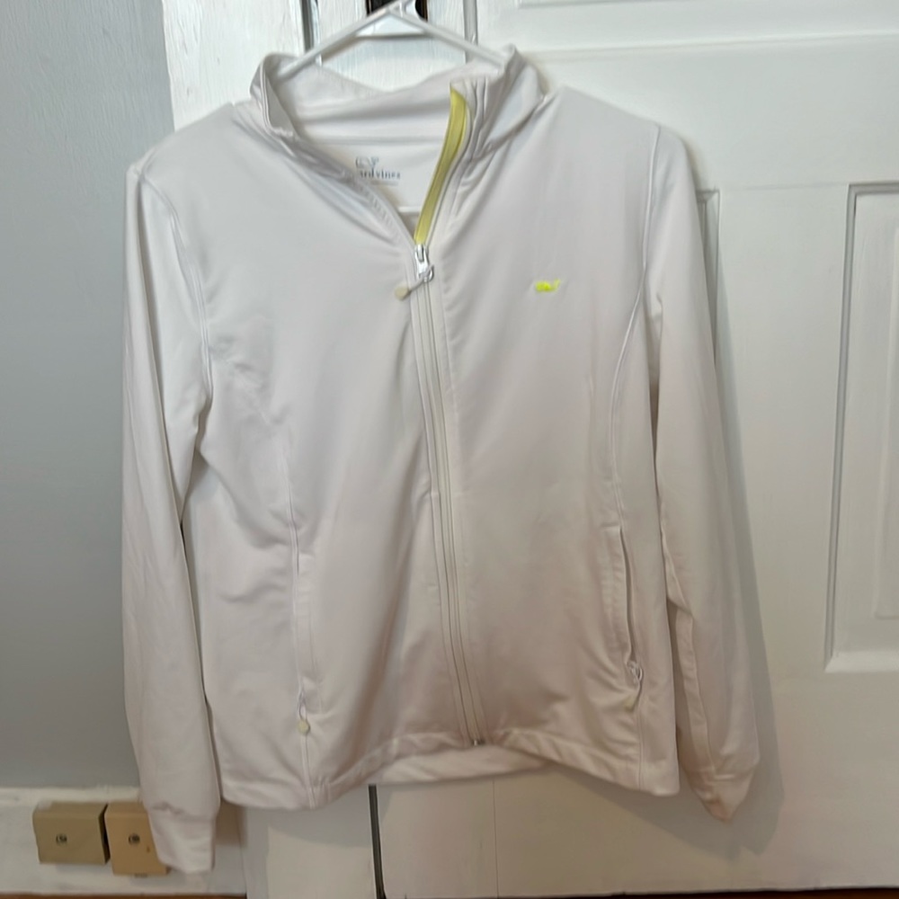 Vineyard vines white zip jacket